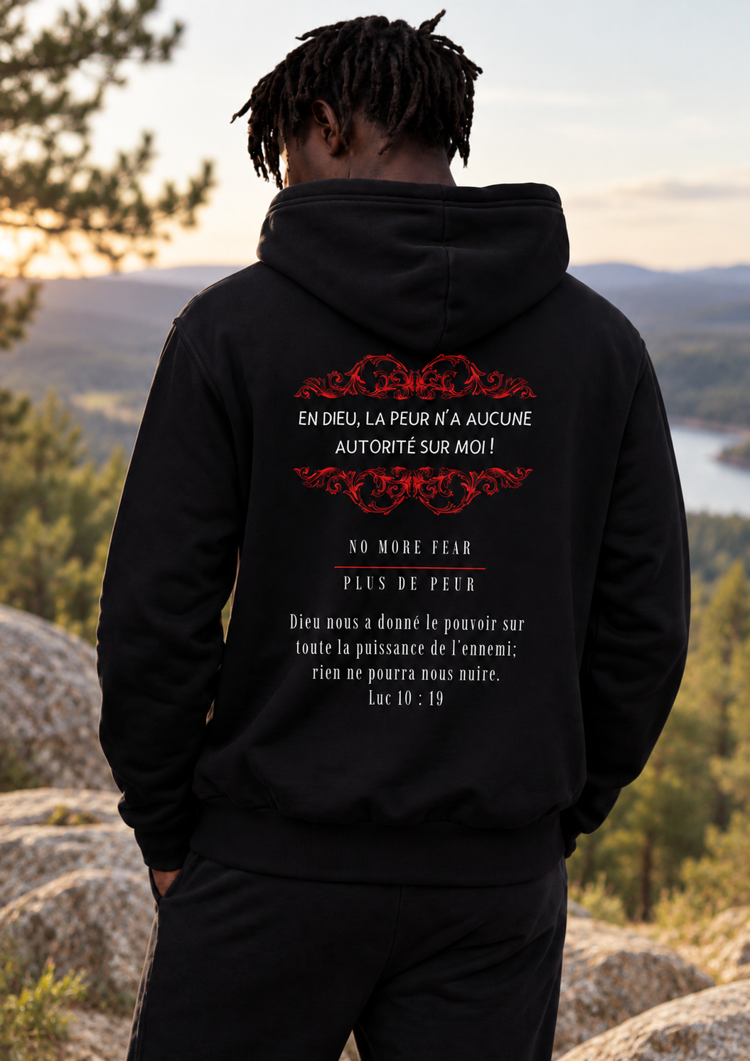 Hoodie NO MORE Fear - En Dieu, la peur n'a aucune autorité sur moi. – Image 3