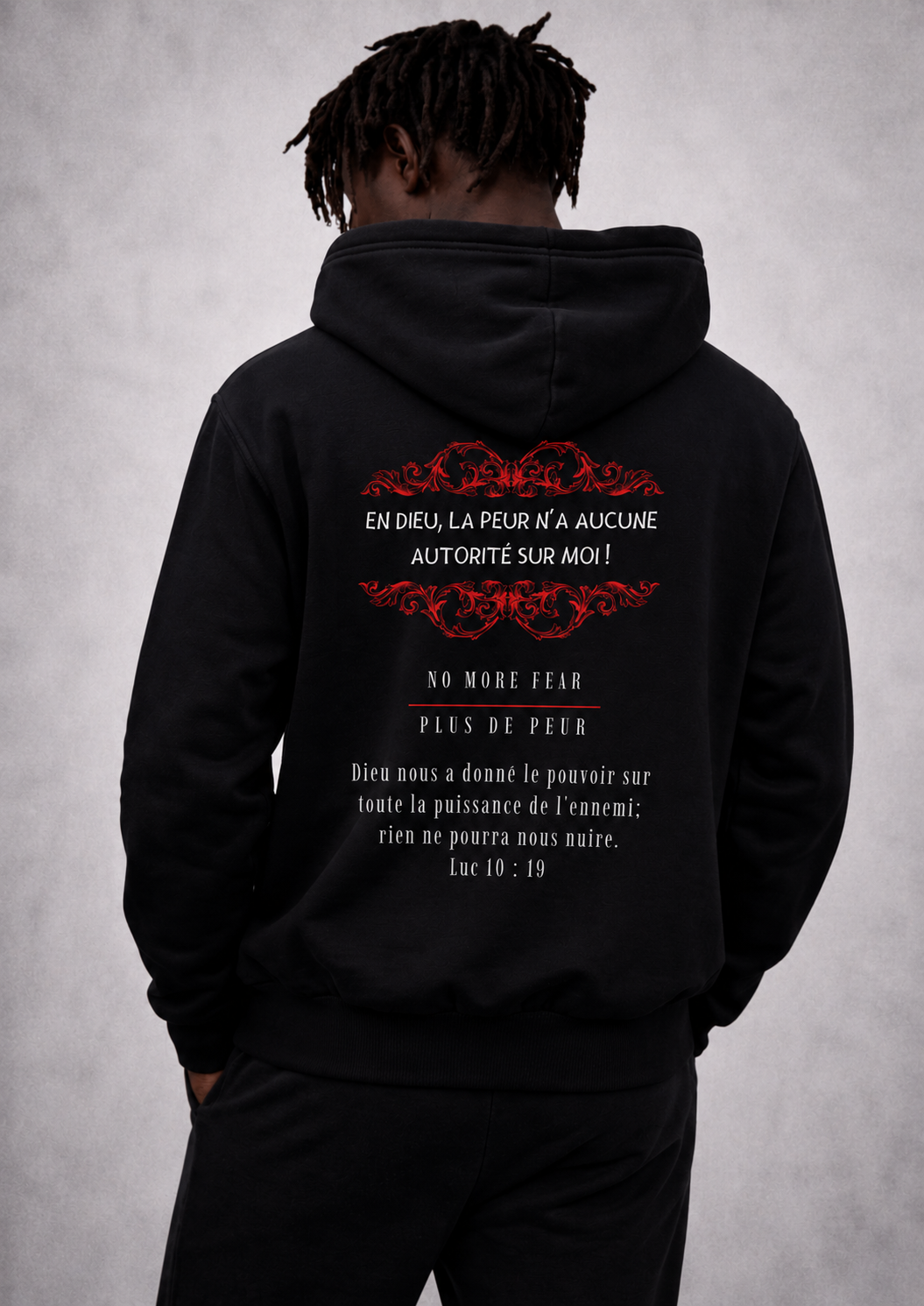 Hoodie NO MORE Fear - En Dieu, la peur n'a aucune autorité sur moi. – Image 3